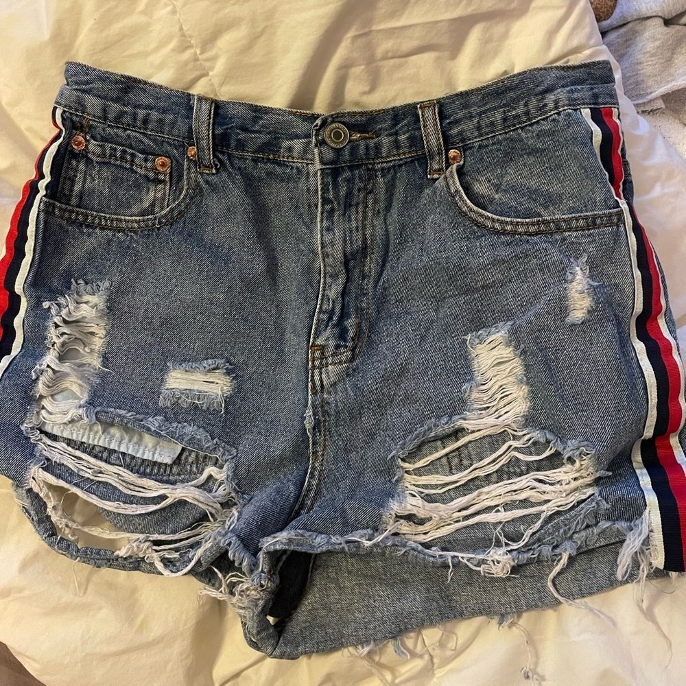 Signature8 High Rise Demin Cut off Shorts